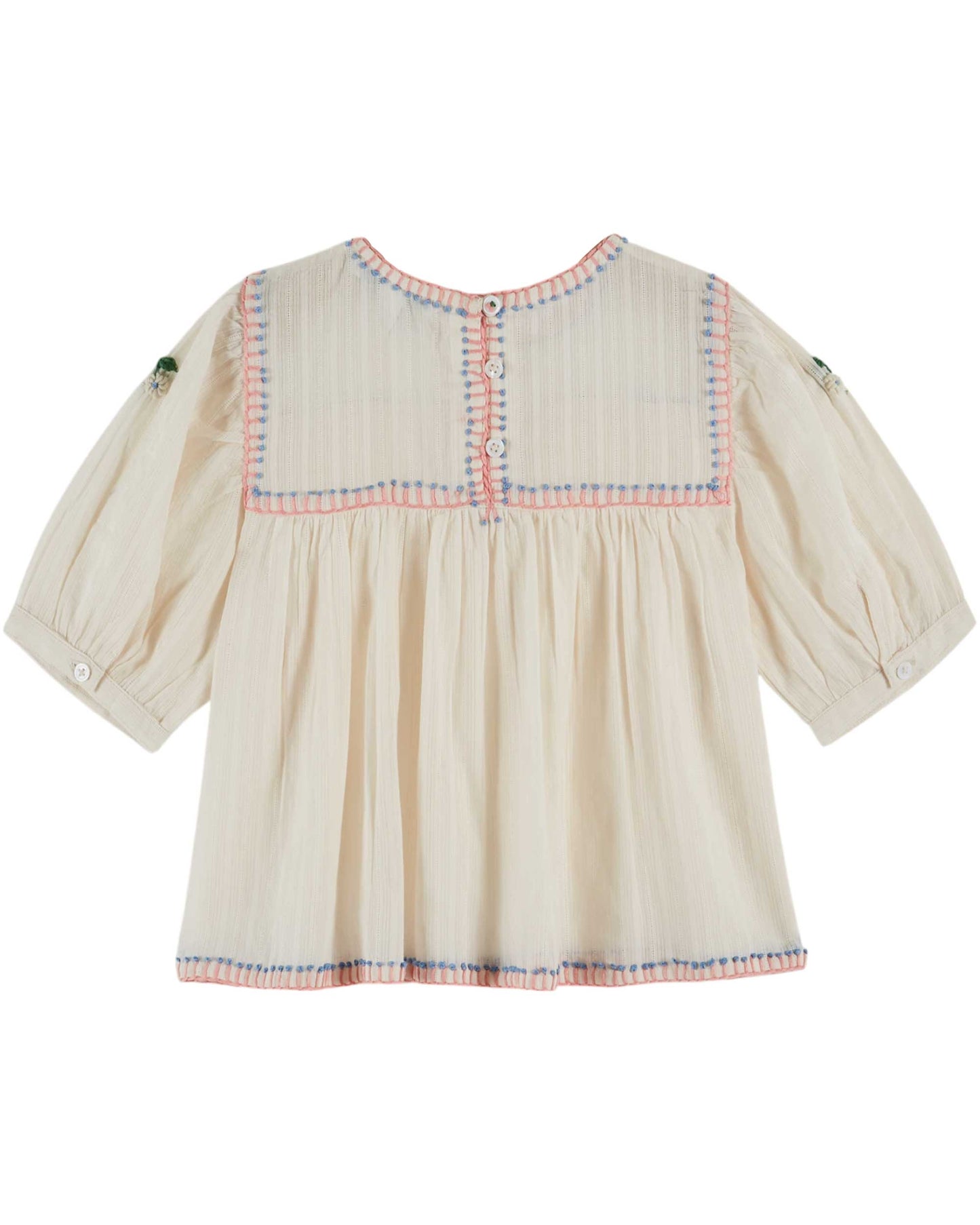 Blusa con bordado de Emile et Ida, talla 3-8 años, color: crema