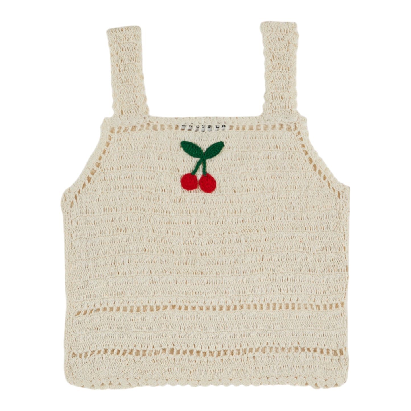 Top de ganchillo Cherry de Emile et Ida, talla 3-8 años, color: crema