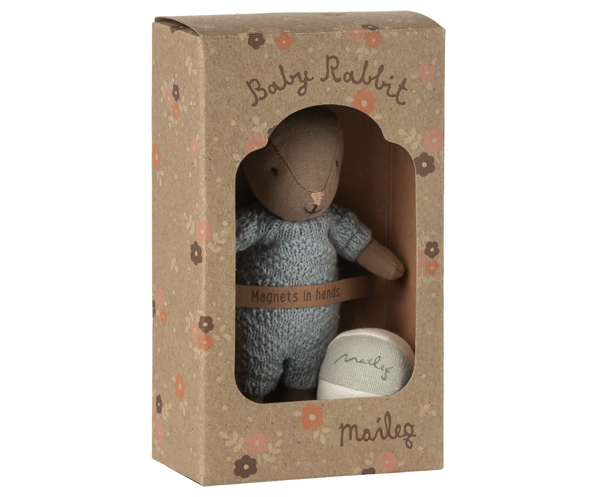 Kaninchen Set, Micro - Braun - Blau von Maileg