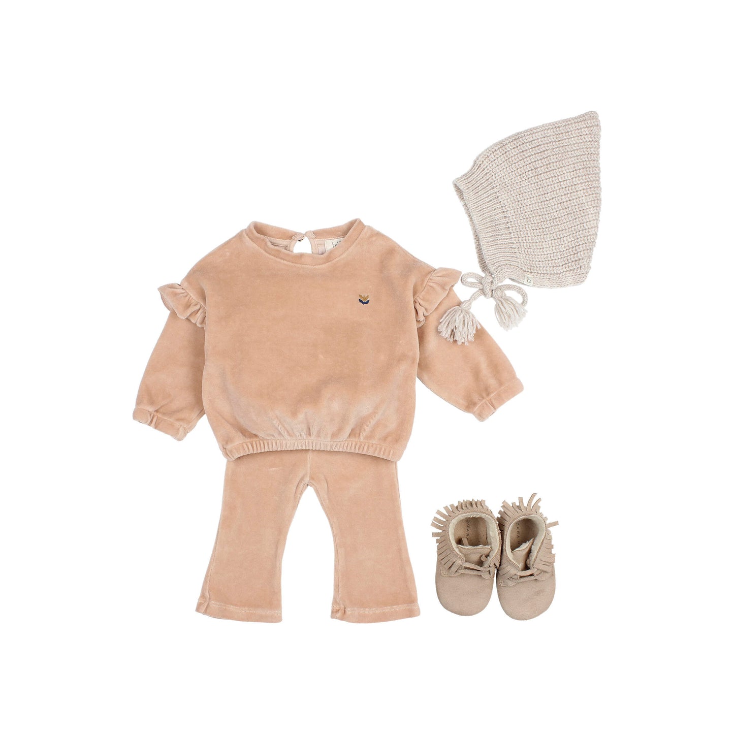 Samt Sweatshirt von Búho, Gr. 3-24 Monate, Farbe: rose
