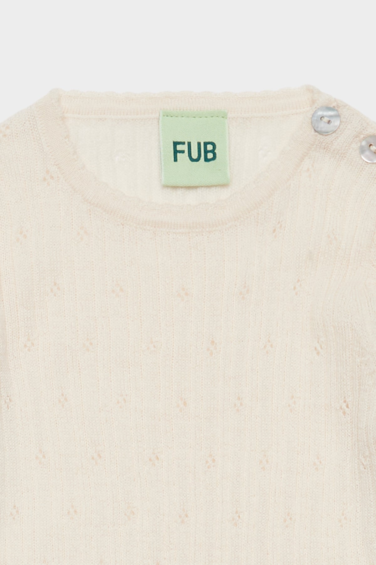 Body de punto para bebé de lana merino de Fub, tallas 56-86, color crudo