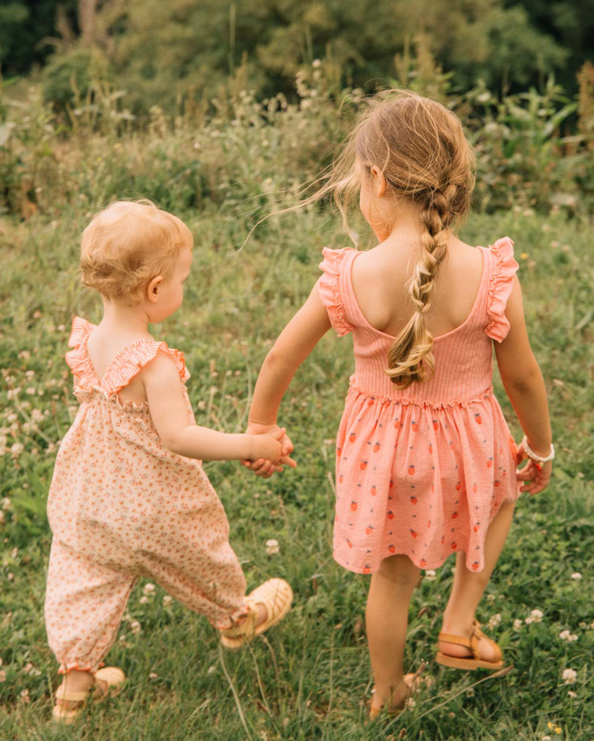 Picnic Jumpsuit by Búho, sizes 3-24 months, color: coral