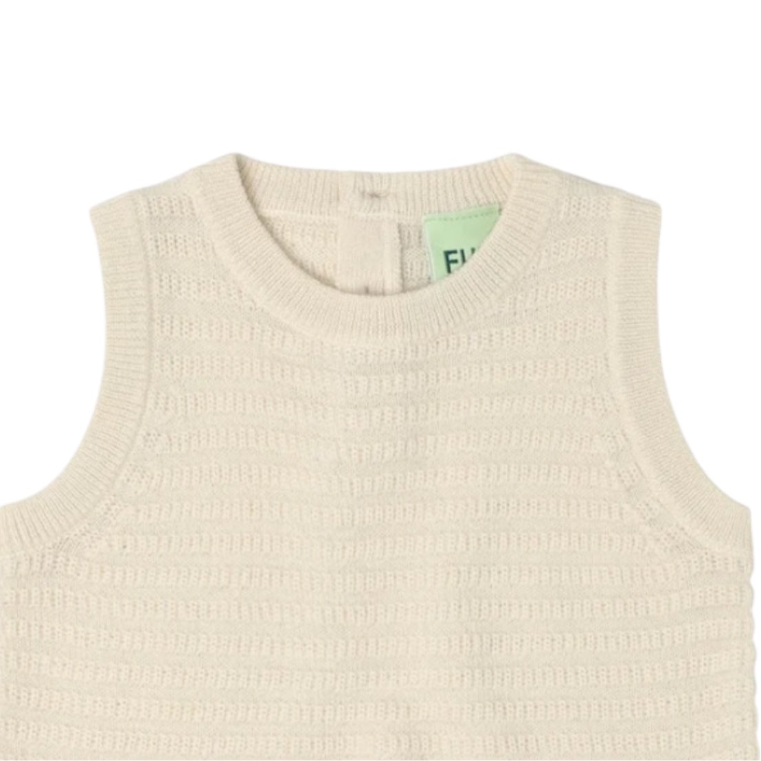 Merino wool vest by Fub, sizes 62-92, color: ecru