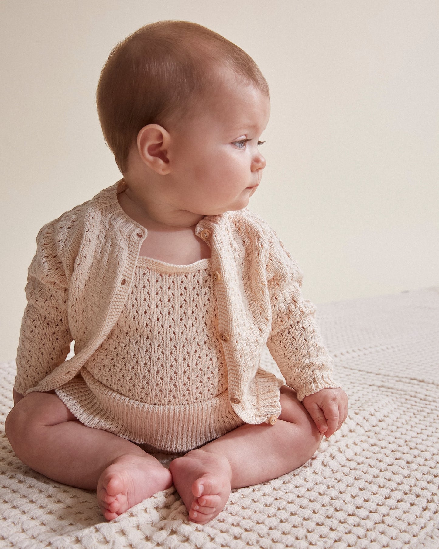 Cárdigan de Búho, talla 3-24 meses, color: rosa
