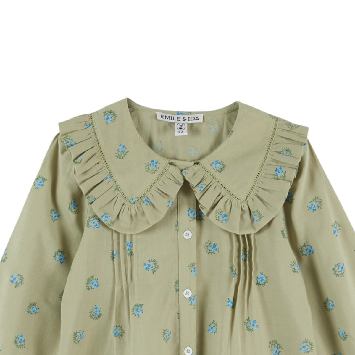 Gemusterte Bluse von Emile et Ida, 3-6 Jahre, Farbe: johannisbeere