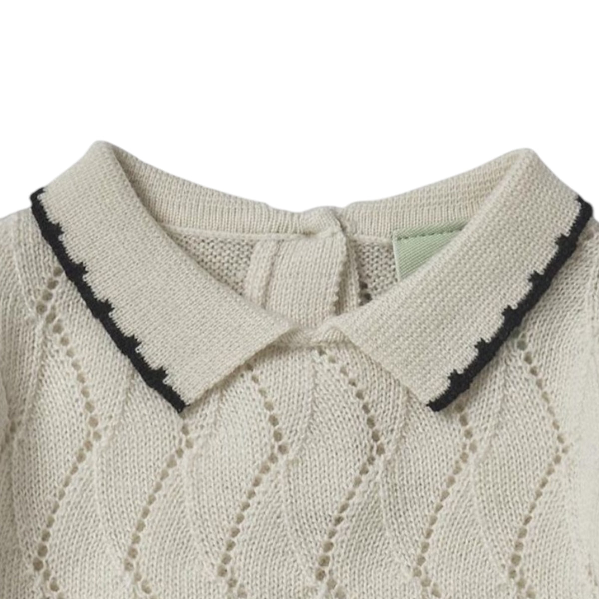 Jersey de punto de Fub confeccionado en 100% lana merino, tallas 62-92, color crudo