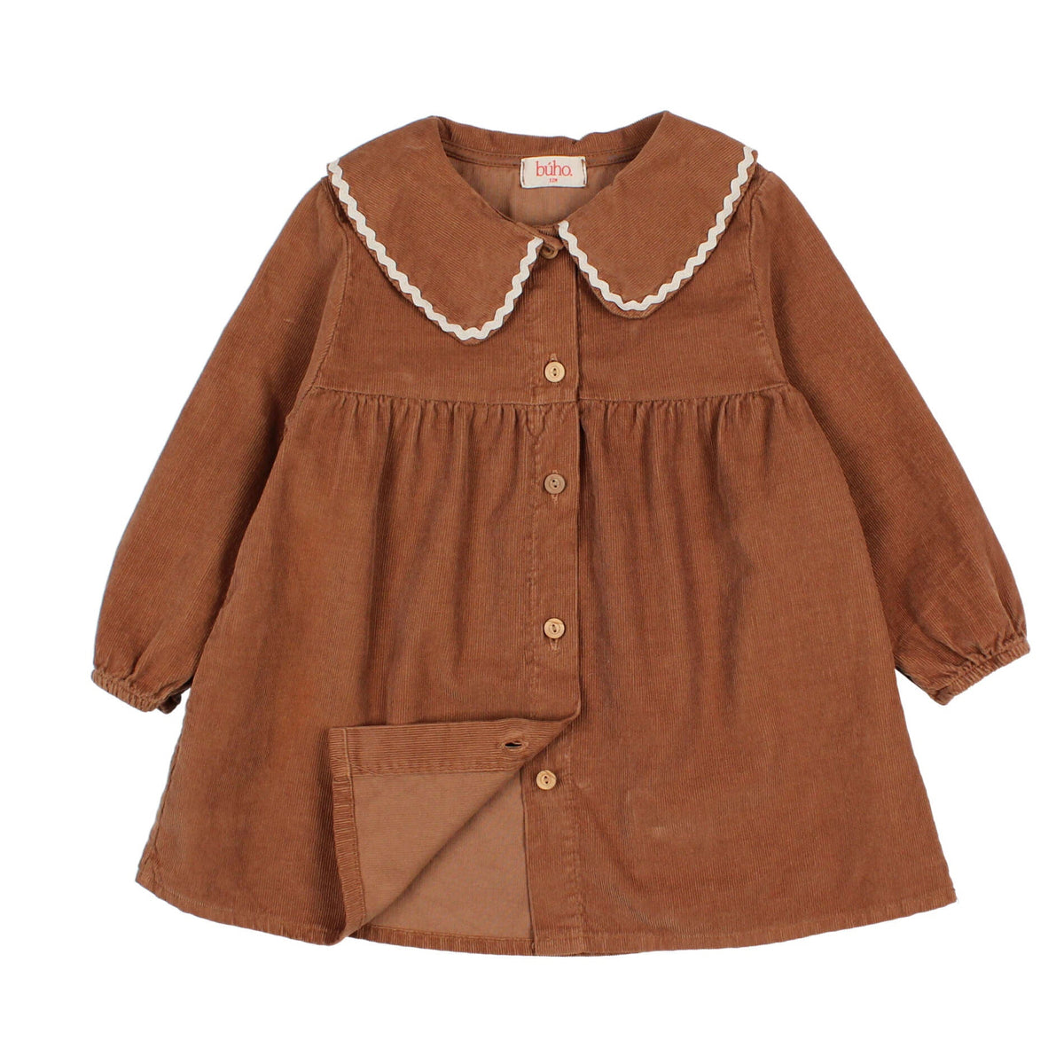 Soft Velour Dress von Búho, 12-24 Monate, Farbe: cookie