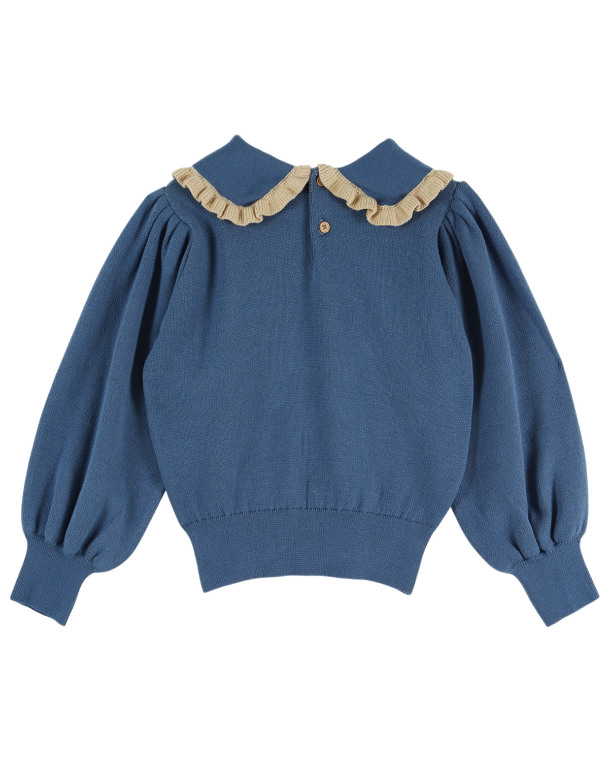 Jacquardpullover mit blauem Schafmuster von Emile et Ida