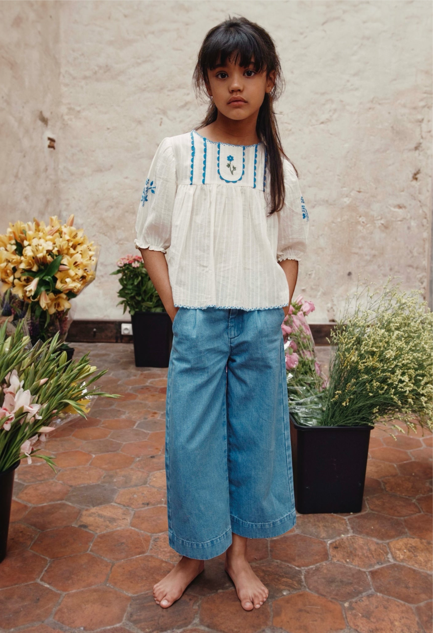 Bluse von Emile et Ida, Gr. 3-6 Jahre, Farbe: ecru