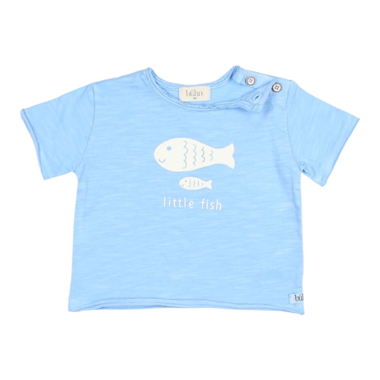 T-Shirt Little Fish von Búho, Gr. 3-24 Monate, Farbe: hellblau