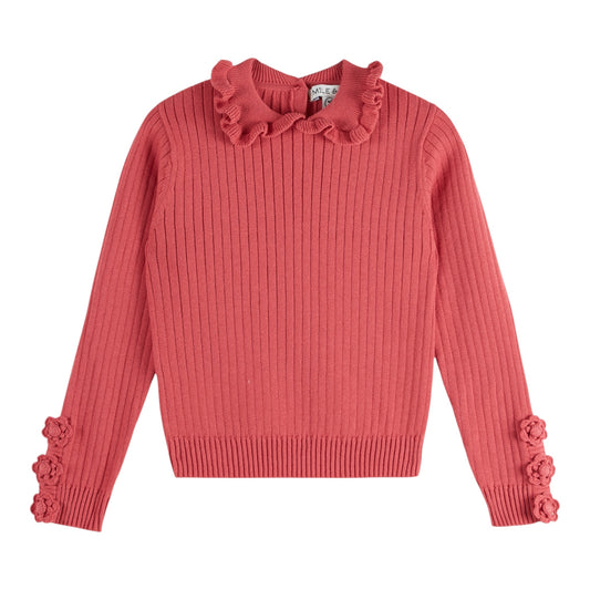 Baumwollpullover von Emile et Ida, 3-6 Jahre, Farbe: himbeere