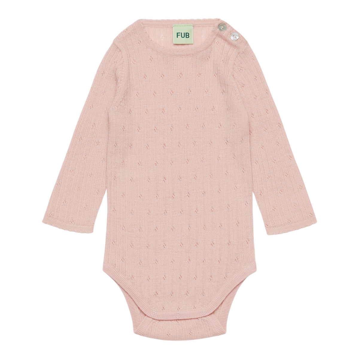 Baby Pointelle Body aus Merinowolle von Fub, Gr. 56-92, Farbe: pale rose