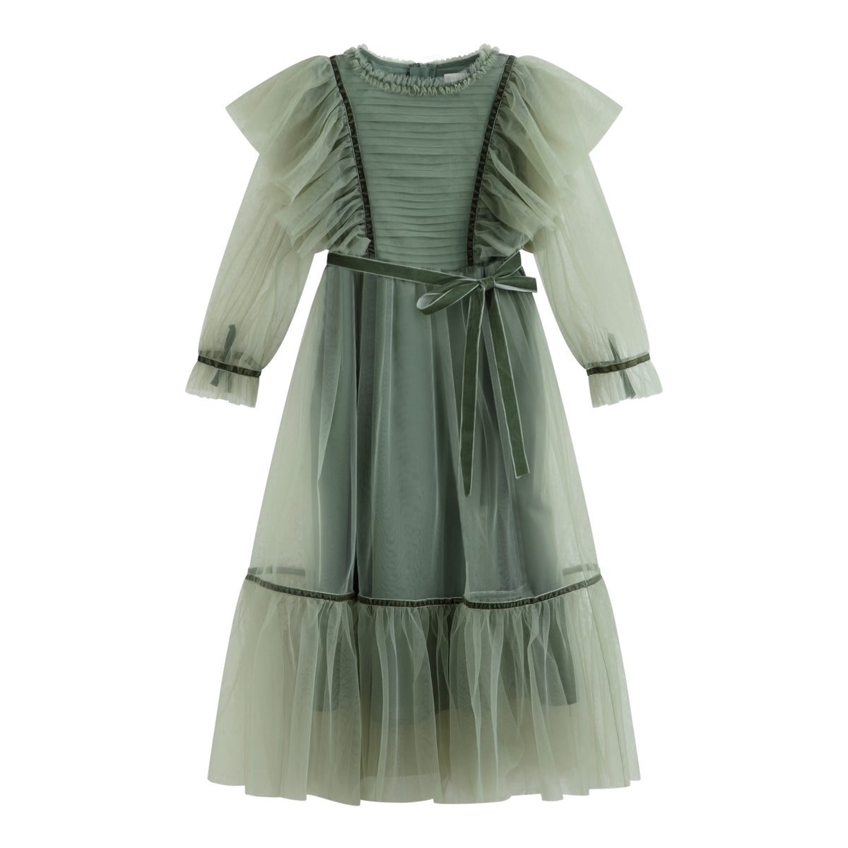 Kleid Emilie von C’era una Volta, 3-8 Jahre, Farbe: olive green