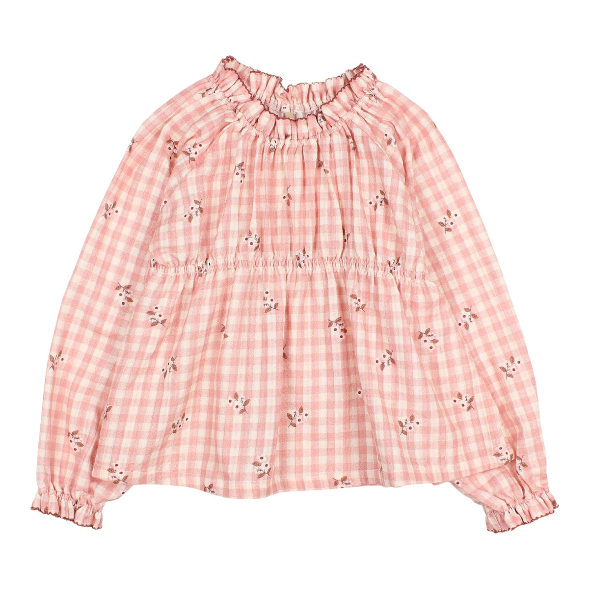 Vichy Bluse von Búho, 3-6 Jahre, Farbe: peony