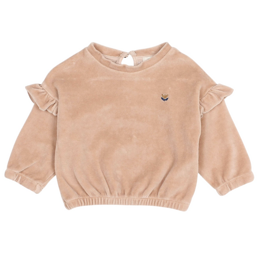 Samt Sweatshirt von Búho, Gr. 3-24 Monate, Farbe: rose