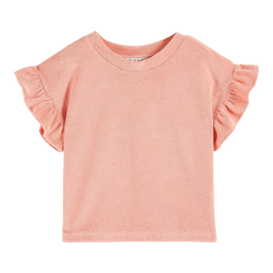 T-Shirt aus Frottee mit Rüschen von Emile et Ida, Gr. 3-10 Jahre, Farbe: blossom