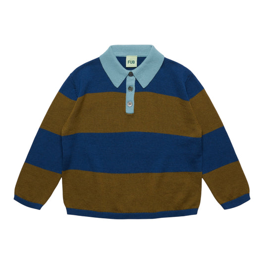 Gestreiftes Polo von Fub, 80-130, Farbe: deep indigo/moss