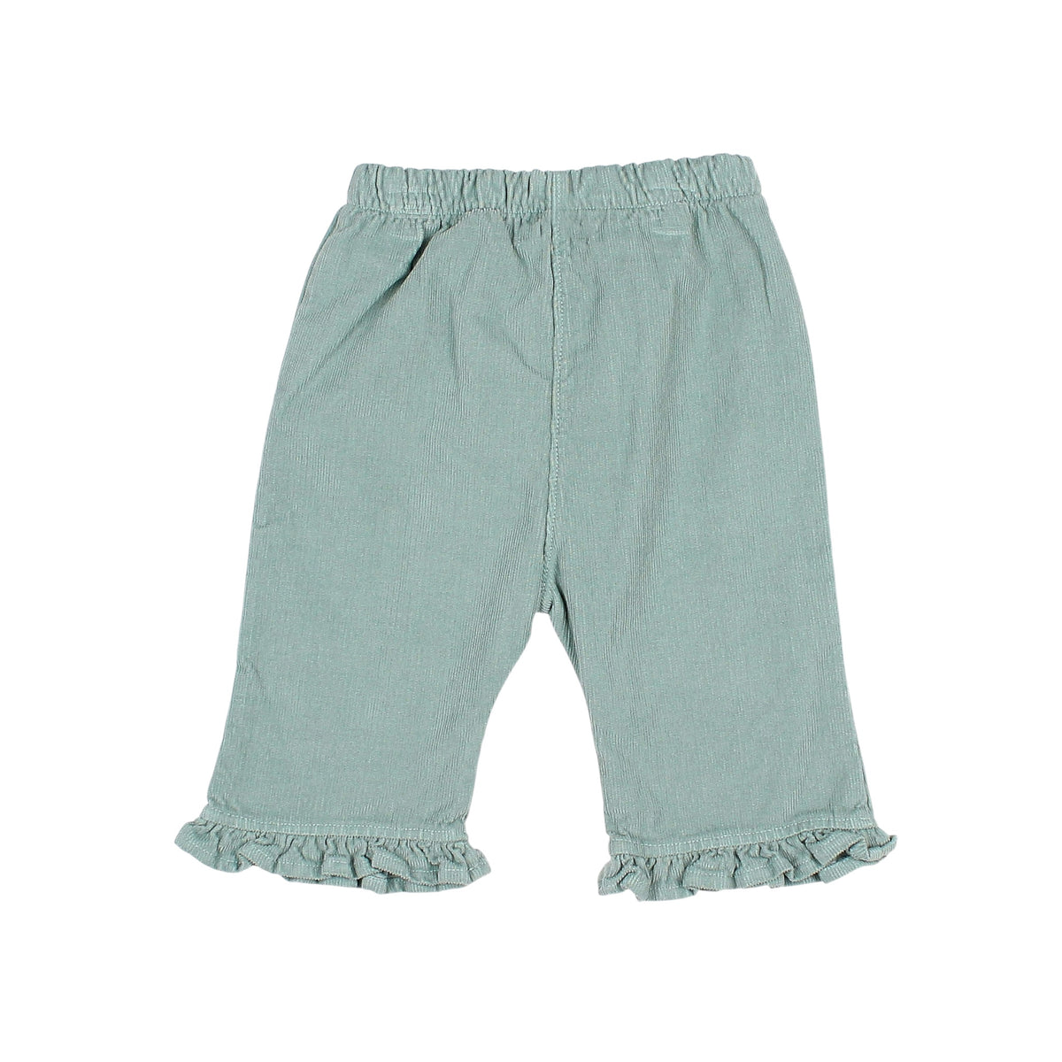 Soft microcord trousers by Búho, sizes 3-12 months, colour: alpine green