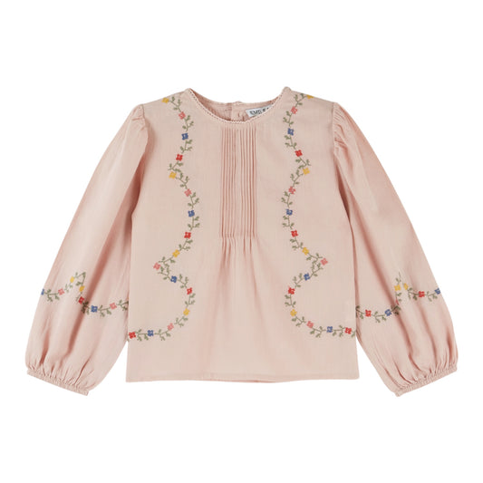 Bestickte Bluse von Emile et Ida, 6-24 Monate, Farbe: rose