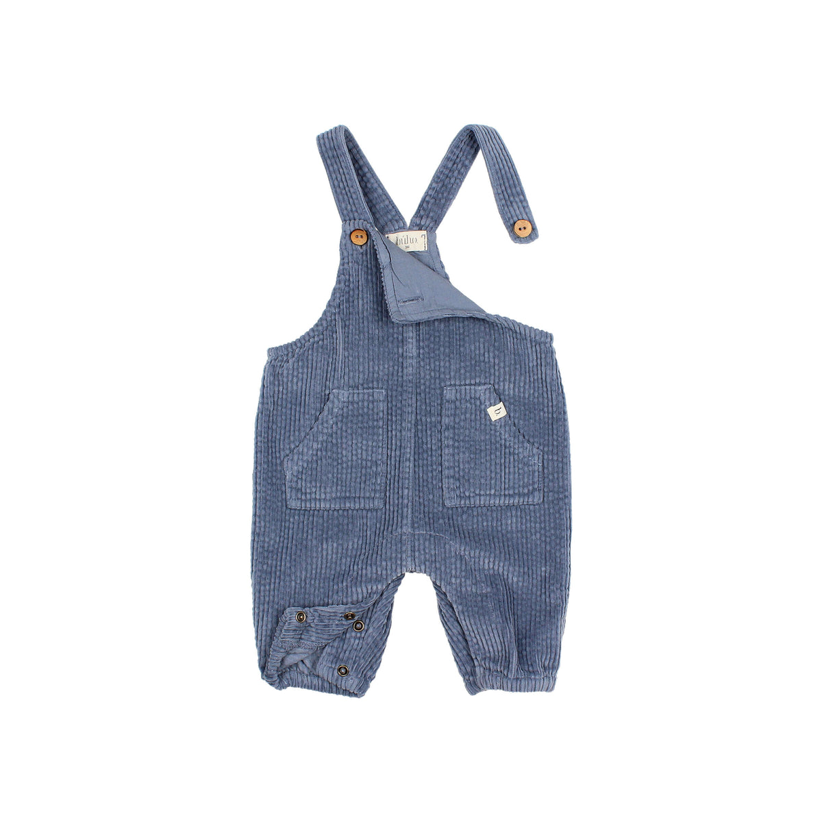 Corduroy dungarees by Búho, size 6-9 months, color: arctic blue