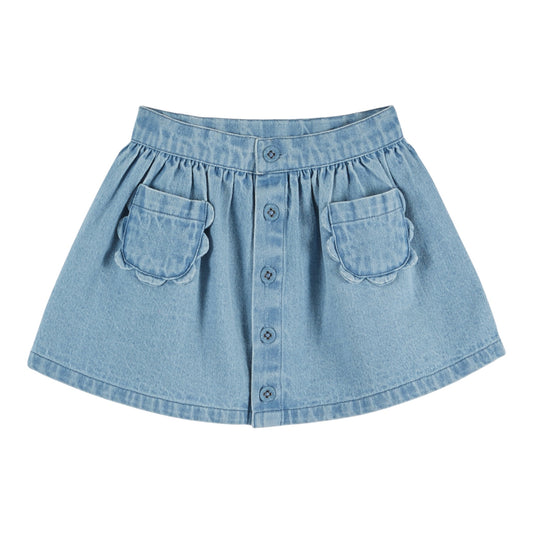 Denim Rock mit Blumentaschen von Emile et Ida, 4-6 Jahre