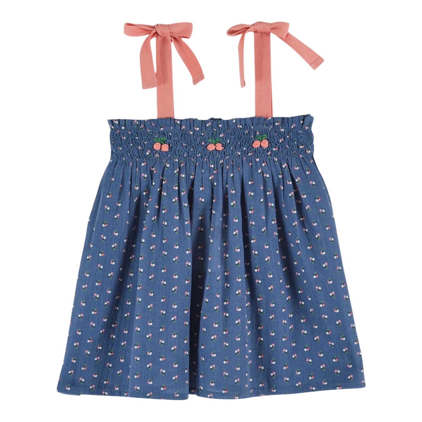 Smocked top by Emile et Ida, sizes 3-8 years, color: lizeron