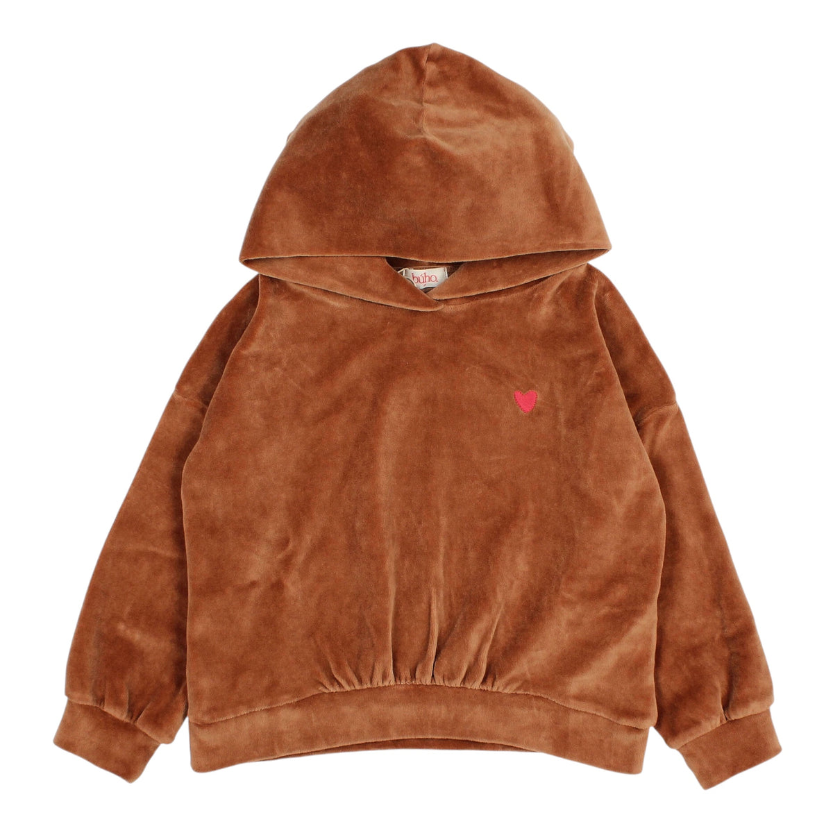 Velvet Hoodie von Búho, 3-6 Jahre, Farbe: cookie