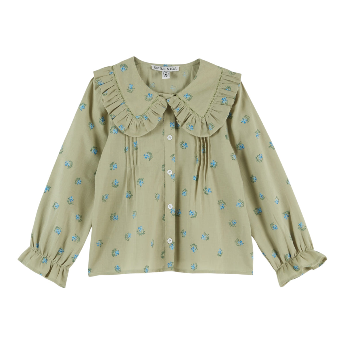 Gemusterte Bluse von Emile et Ida, 3-6 Jahre, Farbe: johannisbeere