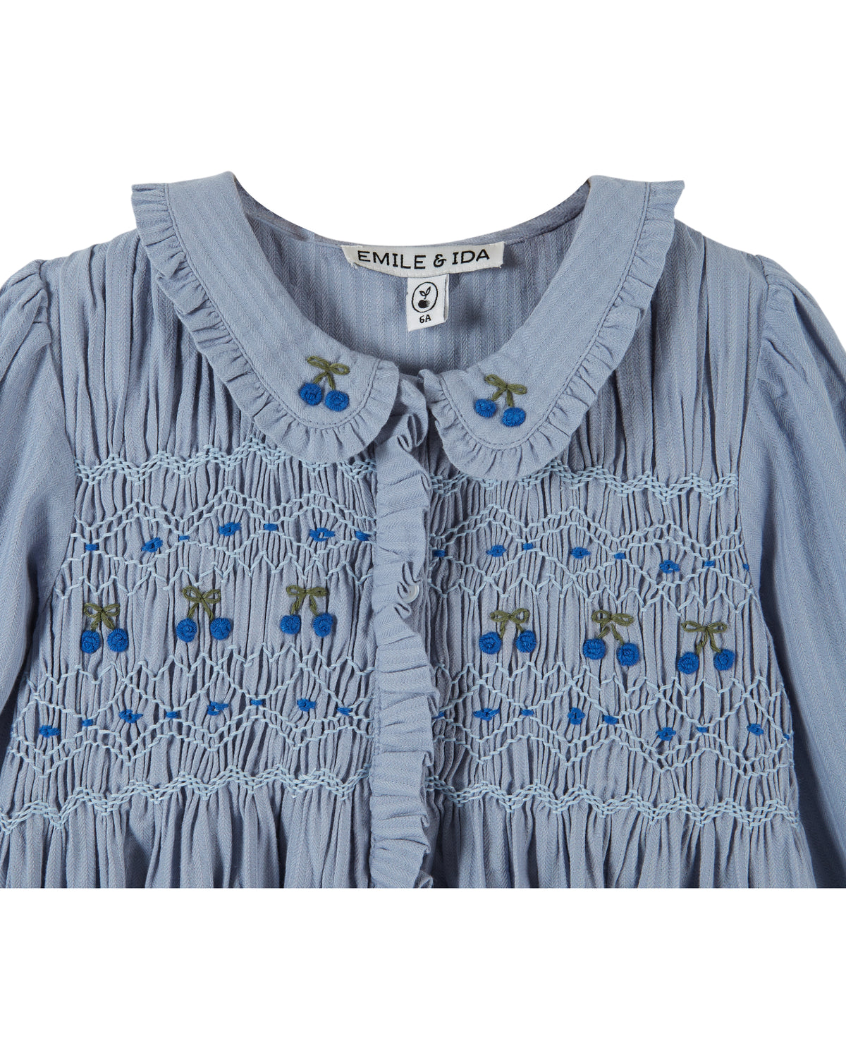 Gesmokte Bluse von Emile et Ida, 6-24 Monate, Farbe: see