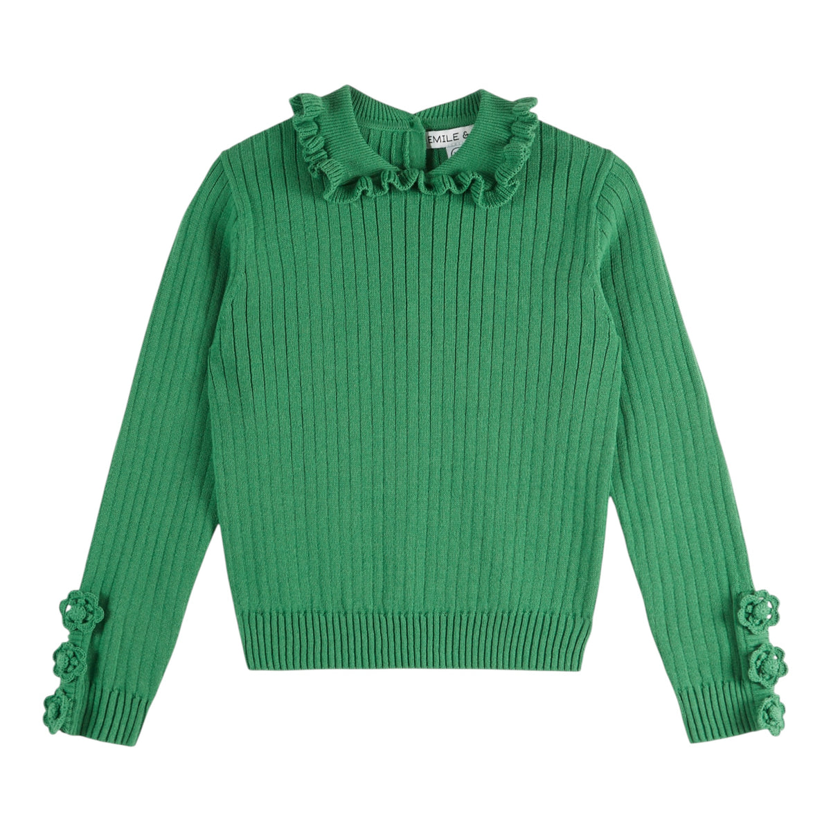 Baumwollpullover von Emile et Ida, 3-6 Jahre, Farbe: olive