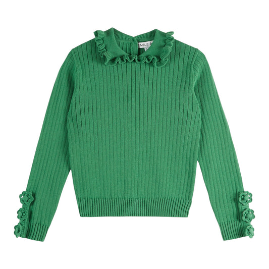 Baumwollpullover von Emile et Ida, 3-6 Jahre, Farbe: olive