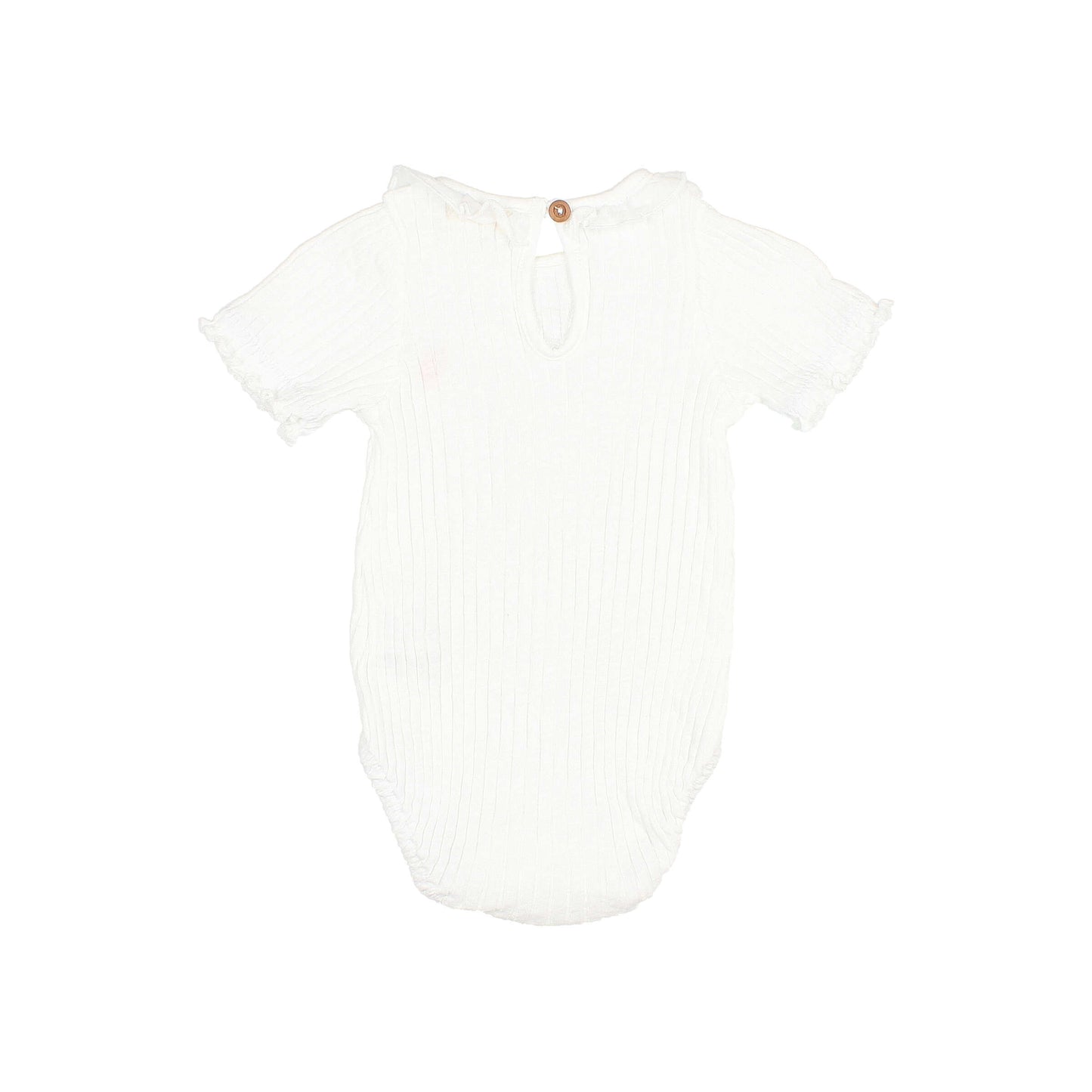 Body de canalé de Búho, talla 3-24 meses, color: white