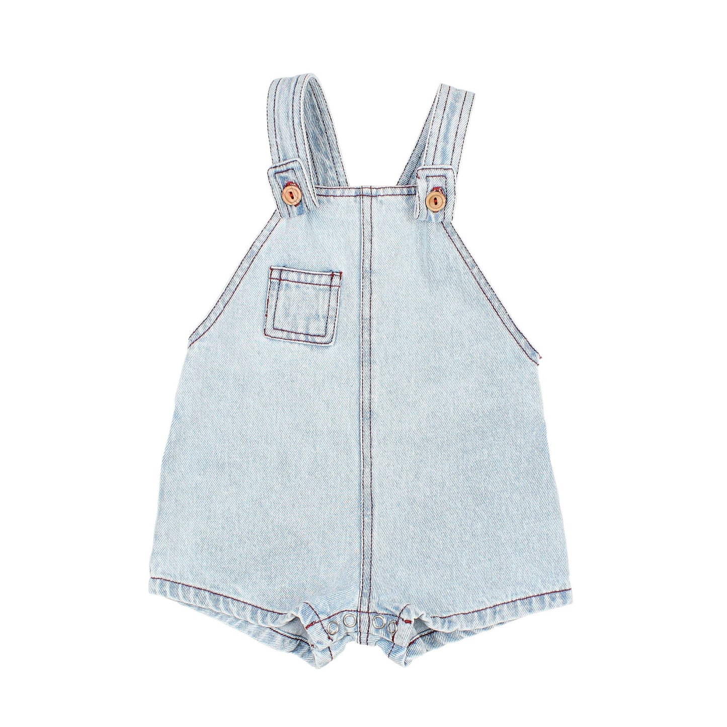 Peto vaquero de Búho, talla 3-24 meses, color: denim bleached