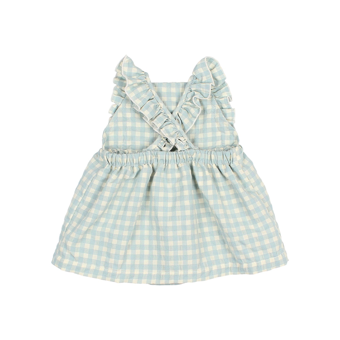 Checked dress by Búho, size 12-24 months, color: aqua