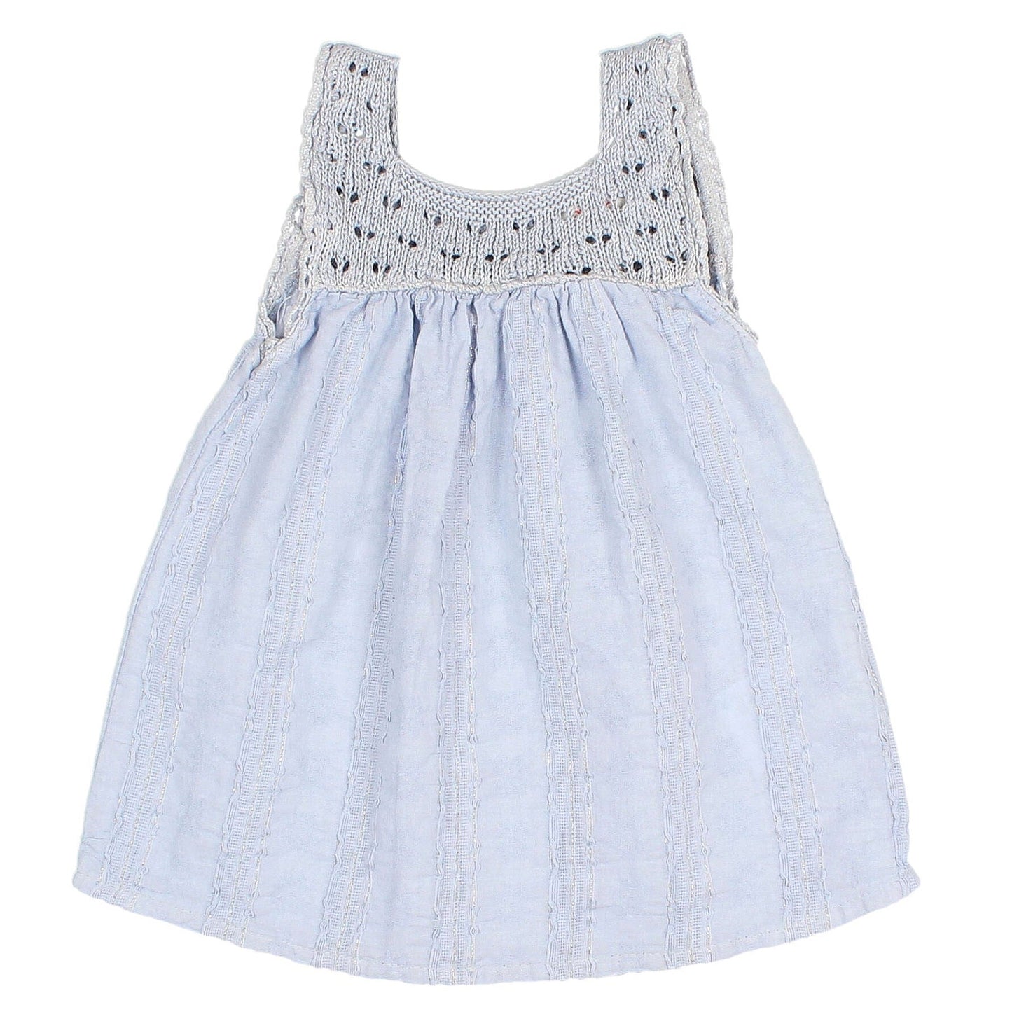 Lurex dress by Búho, size 12-24 months, color: sky blue