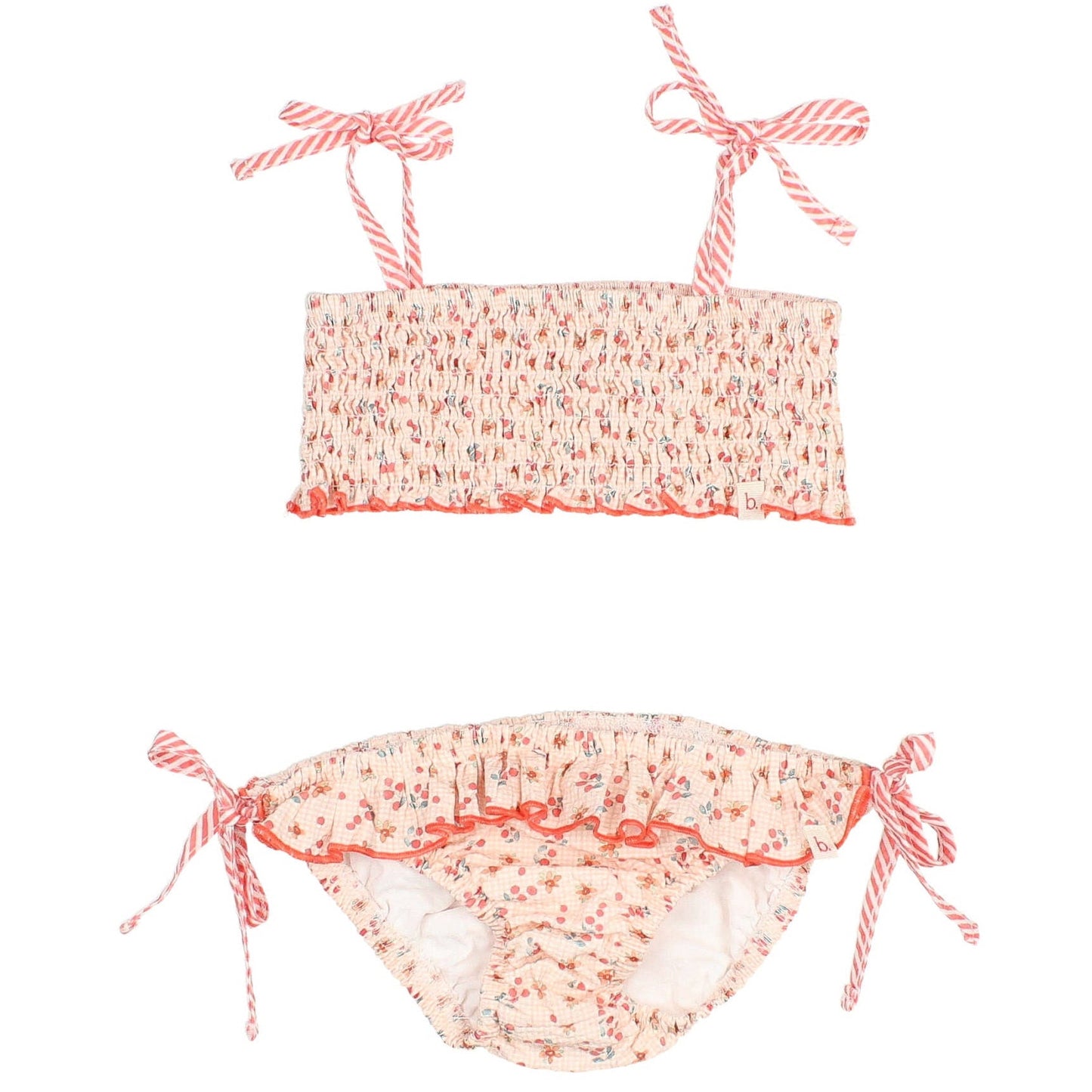 Picnic Bikini by Búho, sizes 3-8 years, color: coral