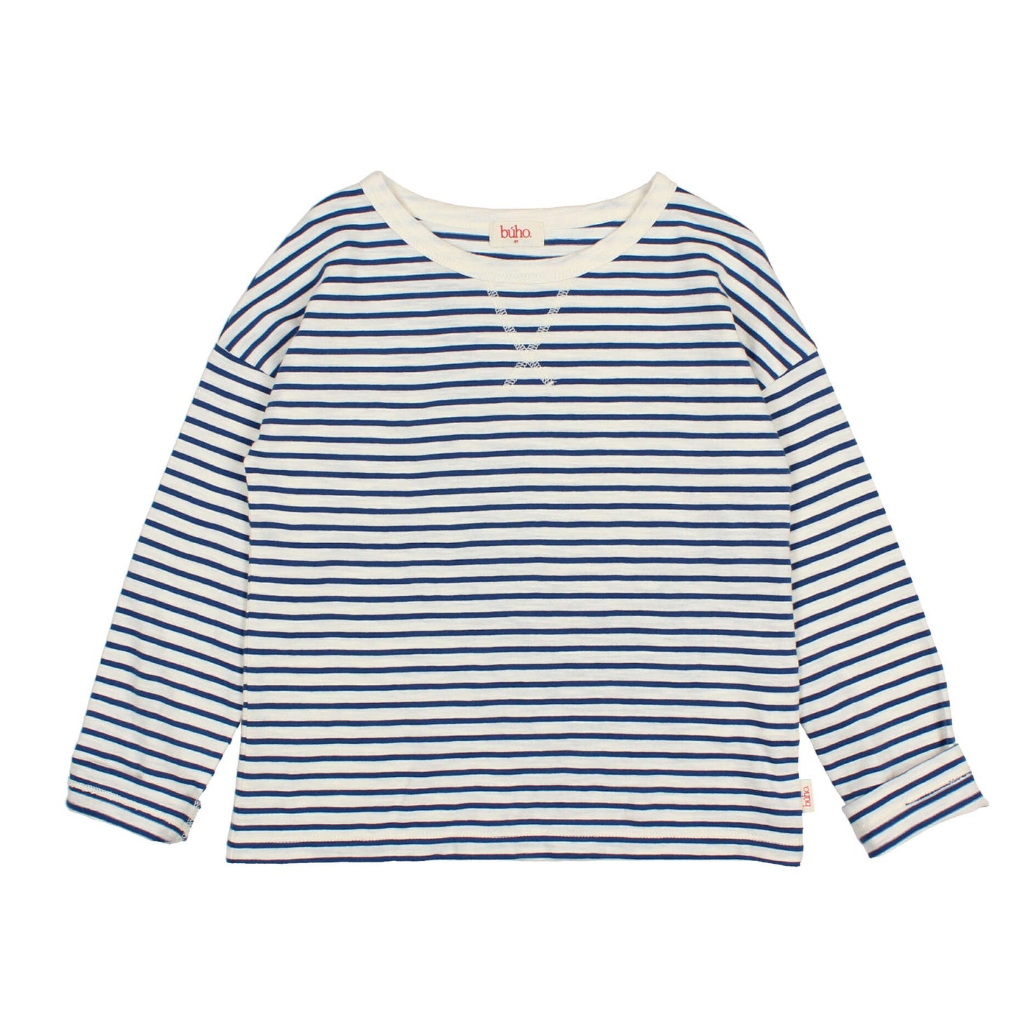Gestreift T-Shirt von Búho, Gr. 3-8 Jahre, Farbe: navy