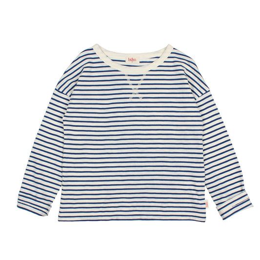 Gestreift T-Shirt von Búho, Gr. 3-8 Jahre, Farbe: navy