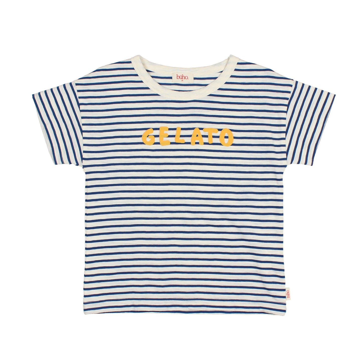 Camiseta Gelato a rayas de Búho, talla 3-8 años, color: marino