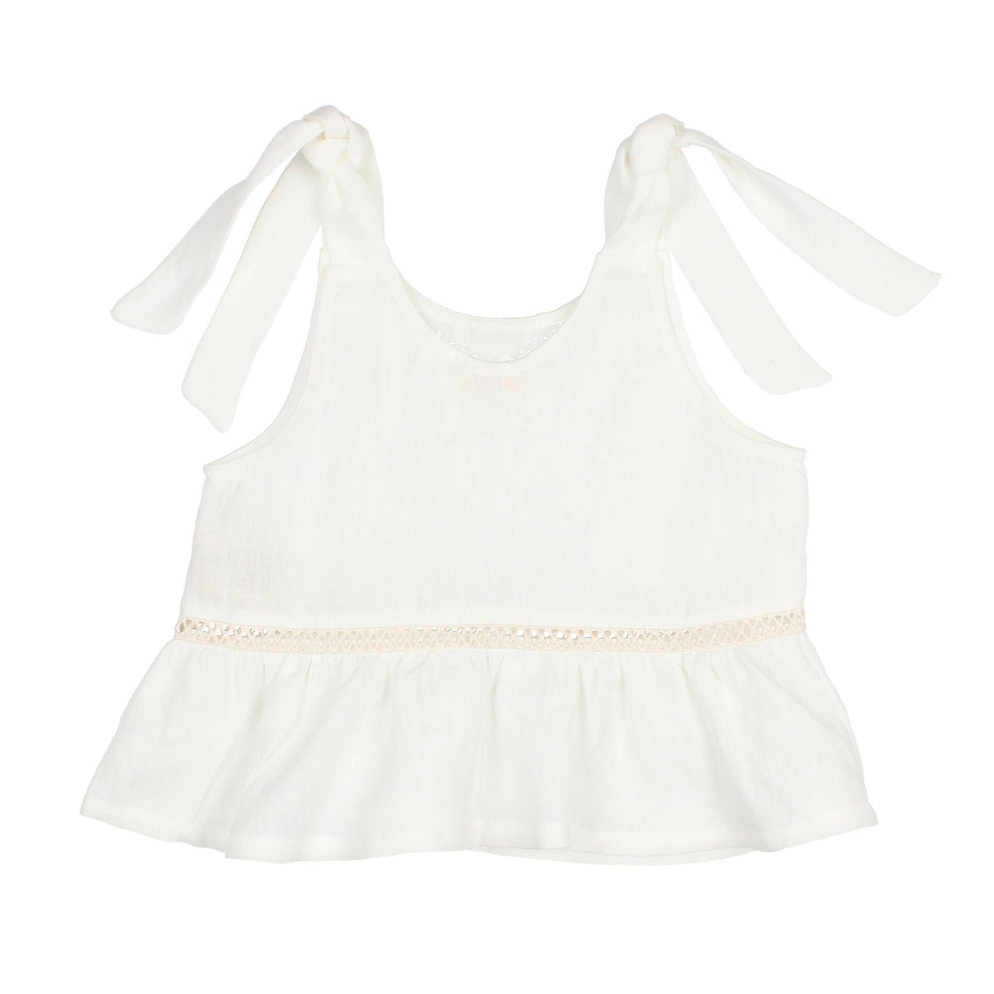 Linen top by Búho, size 3-8 years, color: white