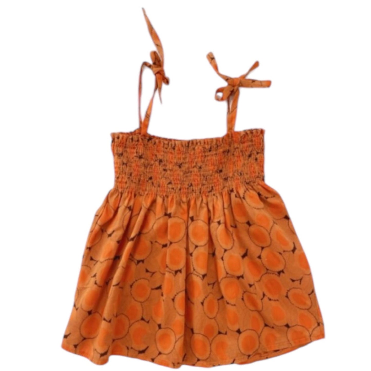 Gesmokter Top von Longlivethequeen, Gr. 4-10 Jahre, Farbe: orange
