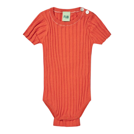 Ripp-Body von Fub aus 100% Bio-Baumwolle, Gr. 62-92, Farbe: mandarine