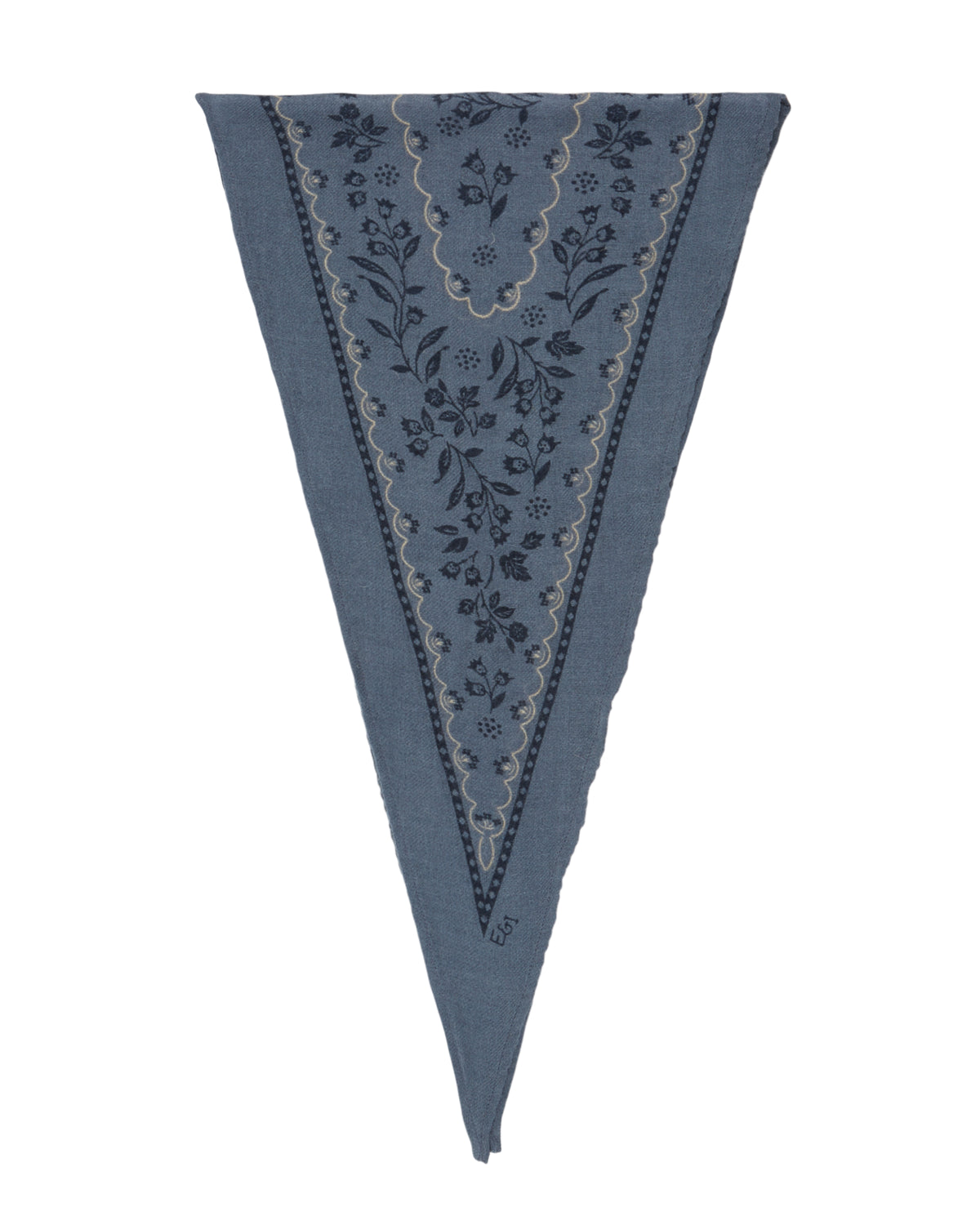 Schal aus 100% Wolle von Emile et Ida, Farbe: blue tulip