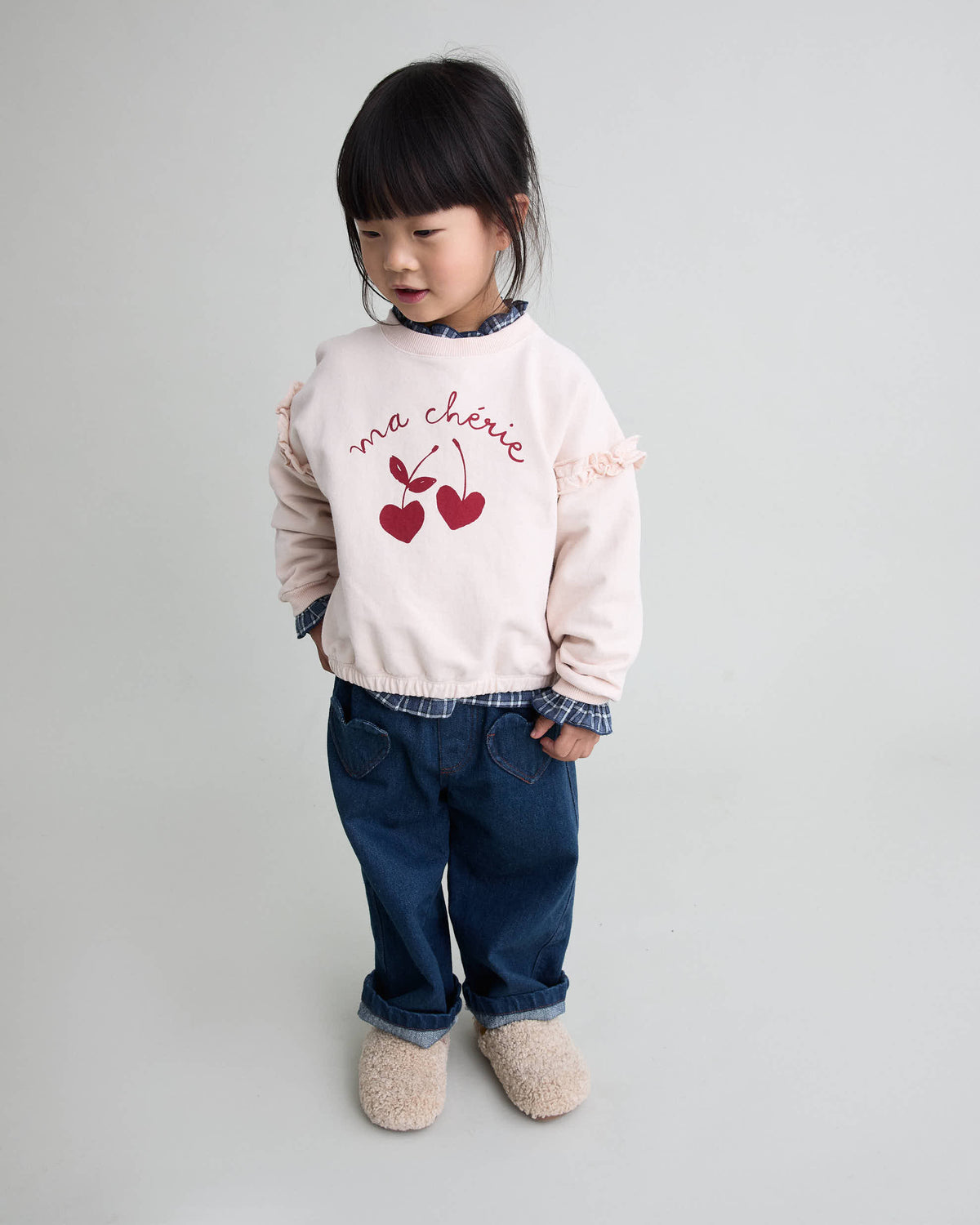 Chérie Sweatshirt von Búho, 3-6 Jahre, Farbe: cream pink