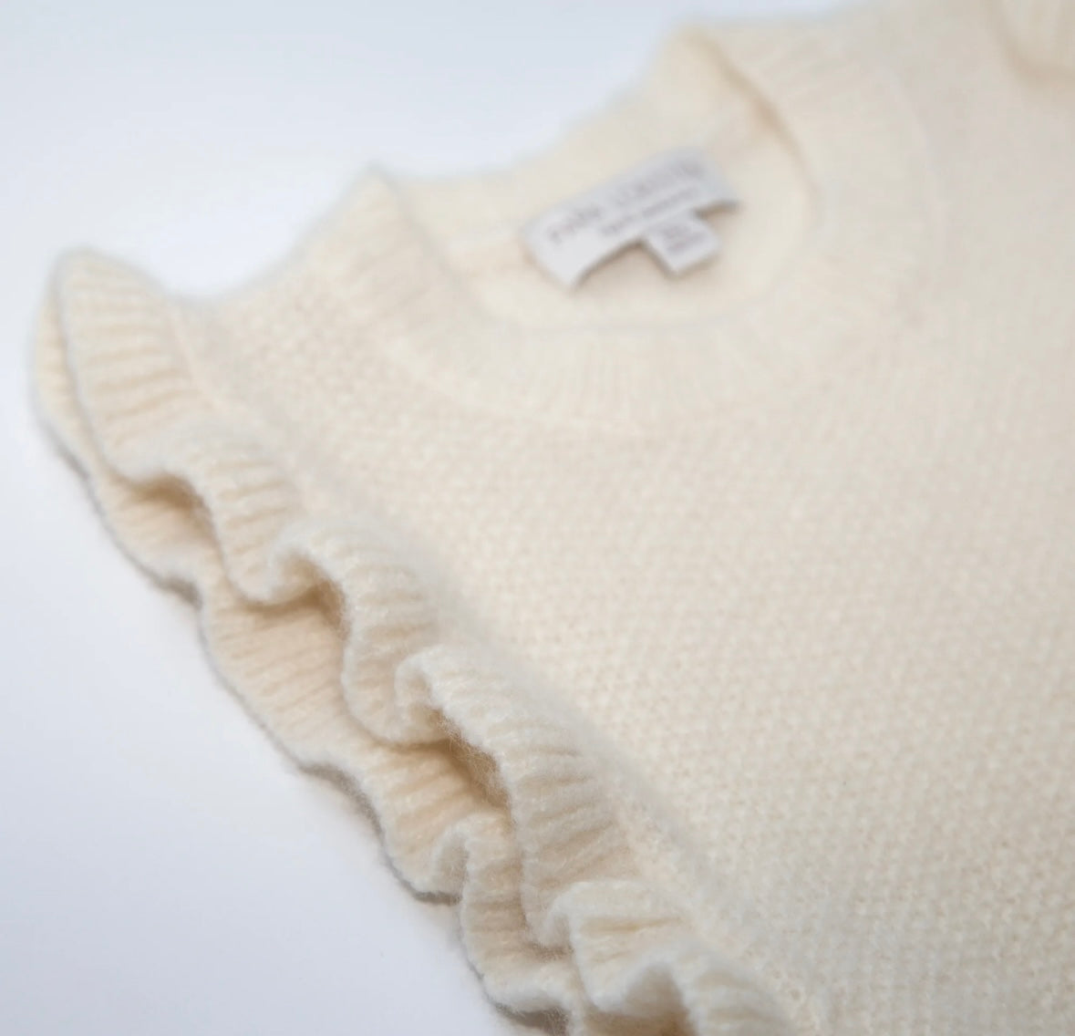 Cashmere vest by Papa Lobster, sizes 86-176, color: off white