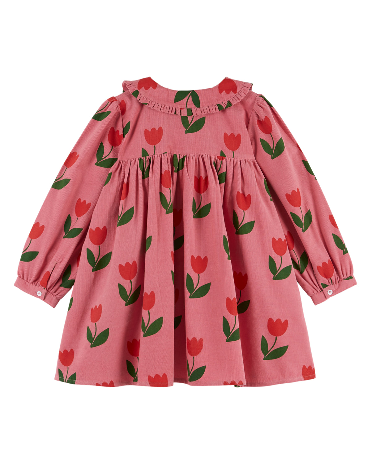 Feinkordkleid mit Tulpen von Emile et Ida, 1-5 Jahre, Farbe: pink