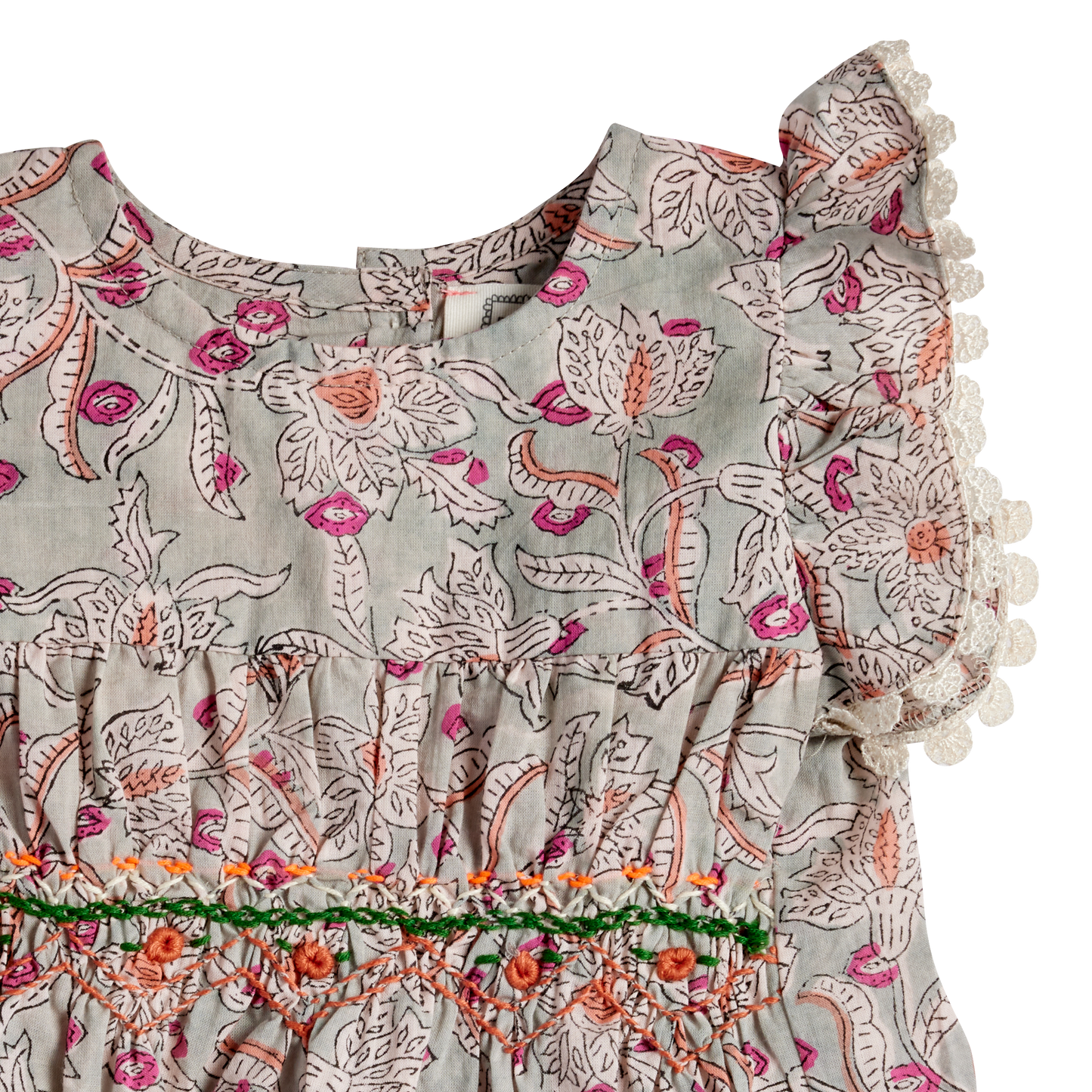Als Inspiration für Dich: Gesmokter Romper von Bonheur du jour Paris, Gr. 3-24 Monate, Farbe: blue