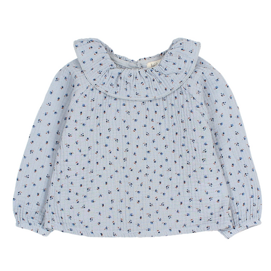 Musselinbluse von Búho, Gr. 3-24 Monate, Farbe: soft blue