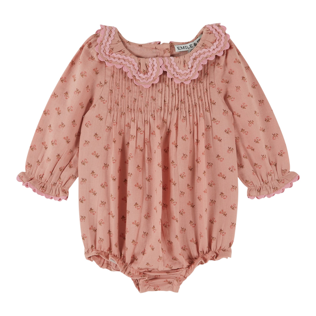 Gemusterter Romper von Emile et Ida, 3-24 Monate, Farbe: rosmarin
