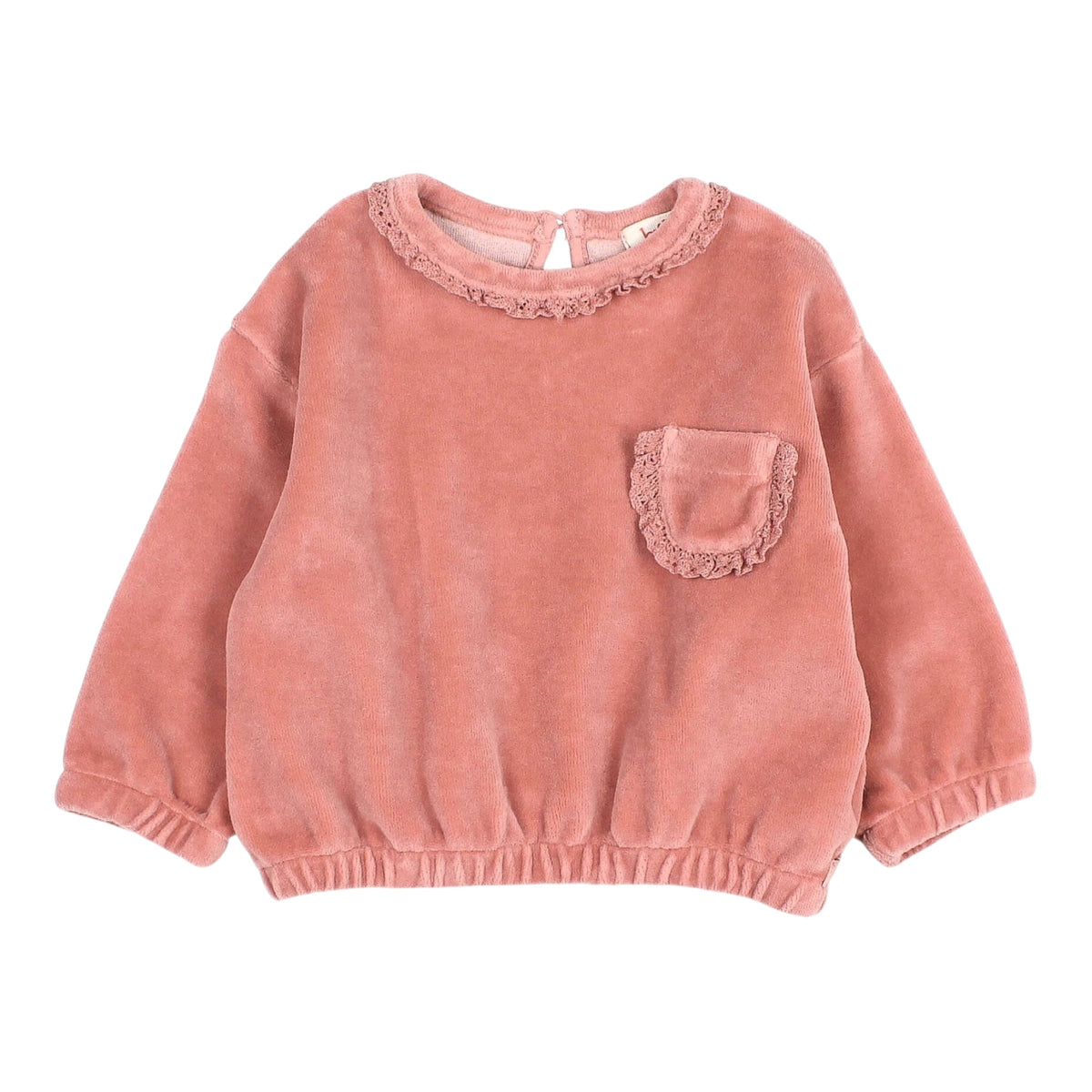 Velvet Sweatshirt von Búho, 6-24 Monate, Farbe: peony